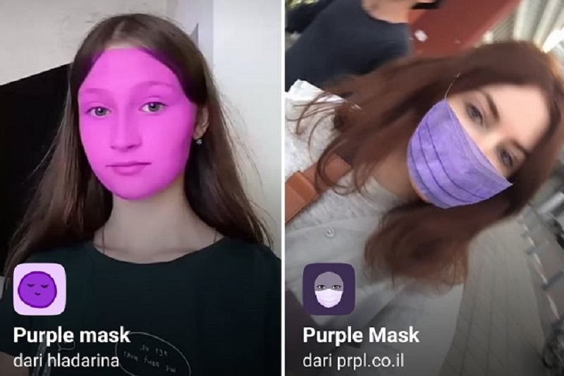 Filter IG Masker Wajah Ungu di Instagram, Ini Nama & Cara Memakainya